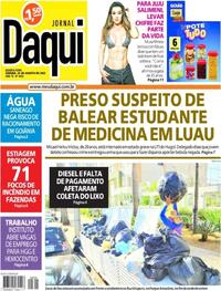 Capa do jornal Jornal Daqui 24/08/2022