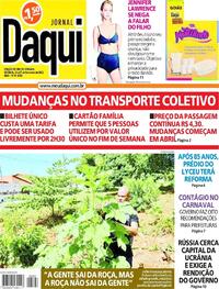 Capa do jornal Jornal Daqui 26/02/2022
