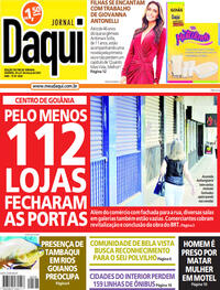 Capa do jornal Jornal Daqui 26/03/2022