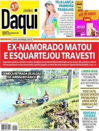 Capa do jornal Jornal Daqui 27/05/2022