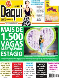 Capa do jornal Jornal Daqui 28/02/2022