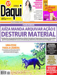 Capa do jornal Jornal Daqui 29/04/2022