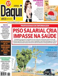 Capa do jornal Jornal Daqui 29/08/2022