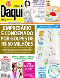 Capa do jornal Jornal Daqui 30/08/2022