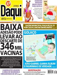 Capa do jornal Jornal Daqui 31/08/2022