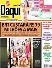 Capa do jornal Jornal Daqui 01/07/2023