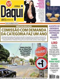 Capa do jornal Jornal Daqui 01/11/2023