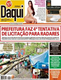 Capa do jornal Jornal Daqui 02/12/2023