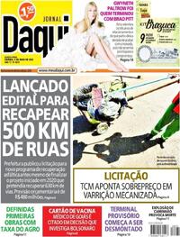 Capa do jornal Jornal Daqui 04/05/2023