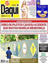 Capa do jornal Jornal Daqui 05/10/2023