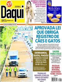 Capa do jornal Jornal Daqui 06/09/2023