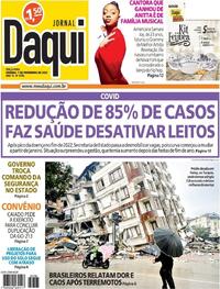 Capa do jornal Jornal Daqui 07/02/2023