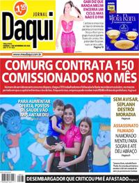 Capa do jornal Jornal Daqui 07/11/2023