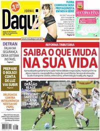 Capa do jornal Jornal Daqui 08/07/2023