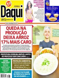 Capa do jornal Jornal Daqui 08/11/2023
