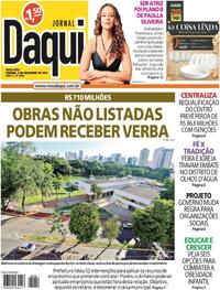Capa do jornal Jornal Daqui 08/12/2023