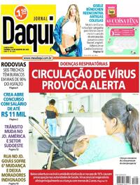 Capa do jornal Jornal Daqui 10/08/2023