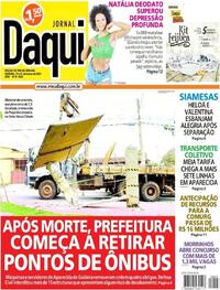 Capa do jornal Jornal Daqui 11/03/2023