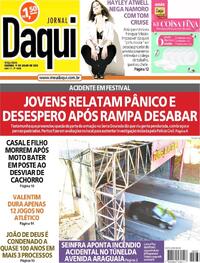 Capa do jornal Jornal Daqui 11/07/2023
