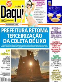 Capa do jornal Jornal Daqui 13/09/2023
