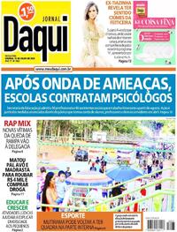 Capa do jornal Jornal Daqui 14/07/2023