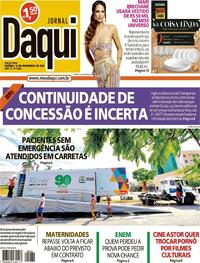 Capa do jornal Jornal Daqui 14/11/2023