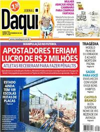 Capa do jornal Jornal Daqui 15/02/2023