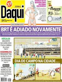 Capa do jornal Jornal Daqui 15/06/2023