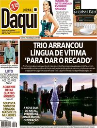 Capa do jornal Jornal Daqui 16/12/2023