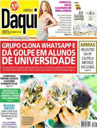 Capa do jornal Jornal Daqui 17/02/2023