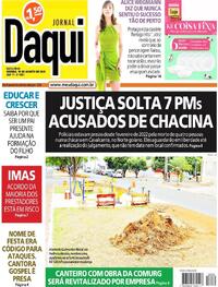 Capa do jornal Jornal Daqui 18/08/2023