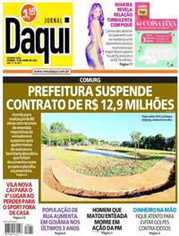 Capa do jornal Jornal Daqui 19/06/2023