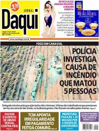 Capa do jornal Jornal Daqui 21/10/2023