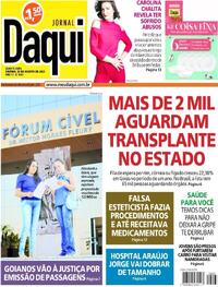 Capa do jornal Jornal Daqui 23/08/2023
