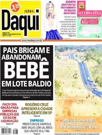 Capa do jornal Jornal Daqui 24/08/2023