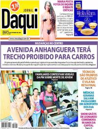 Capa do jornal Jornal Daqui 24/10/2023