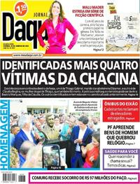 Capa do jornal Jornal Daqui 25/01/2023