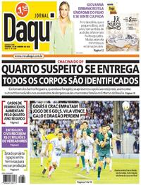 Capa do jornal Jornal Daqui 26/01/2023