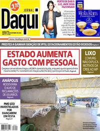 Capa do jornal Jornal Daqui 26/10/2023