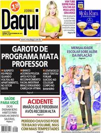 Capa do jornal Jornal Daqui 27/09/2023
