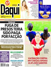 Capa do jornal Jornal Daqui 27/10/2023