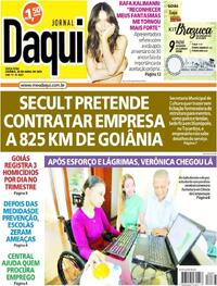 Capa do jornal Jornal Daqui 28/04/2023