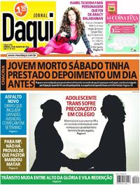 Capa do jornal Jornal Daqui 29/08/2023
