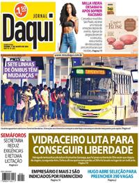 Capa do jornal Jornal Daqui 01/08/2024