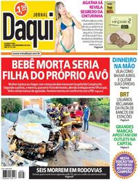 Capa do jornal Jornal Daqui 02/12/2024