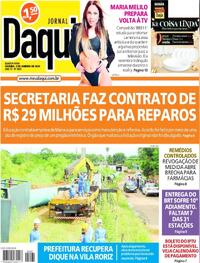 Capa do jornal Jornal Daqui 03/01/2024