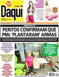 Capa do jornal Jornal Daqui 04/07/2024