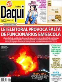 Capa do jornal Jornal Daqui 04/09/2024