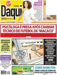 Capa do jornal Jornal Daqui 04/11/2024