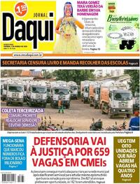 Capa do jornal Jornal Daqui 07/03/2024